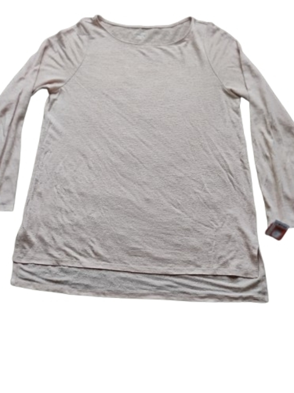 New without tags Eileen Fisher organic linen long sleeve tee M soft pink